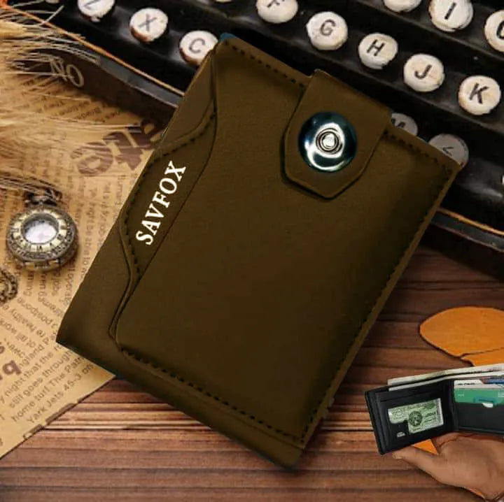 Orignal PU Leather Outlet Pocket Card Holder Wallet: Sleek Organization for Men