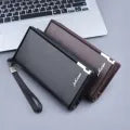 Baellerry Long Wallet for Women, Slim PU Leather Money, Mobile, and Card Holder, Premium Quality, Large Capacity, Button Closure