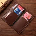 Men Long Wallet PU Leather Slim Wallet Long Clutch Leather Wallet Long Business Male Wallet Coin Purse Men Purse Pouch with Card Holder for Men