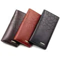 Men Long Wallet PU Leather Slim Wallet Long Clutch Leather Wallet Long Business Male Wallet Coin Purse Men Purse Pouch with Card Holder for Men