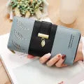 Fashion Leaf pendant Womens long Wallets Female pu zipper coin Purse Hasp money clutch
