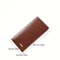 Men Long Wallet PU Leather Slim Wallet Long Clutch Leather Wallet Long Business Male Wallet Coin Purse Men Purse Pouch with Card Holder for Men